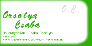orsolya csaba business card
